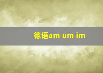 德语am um im